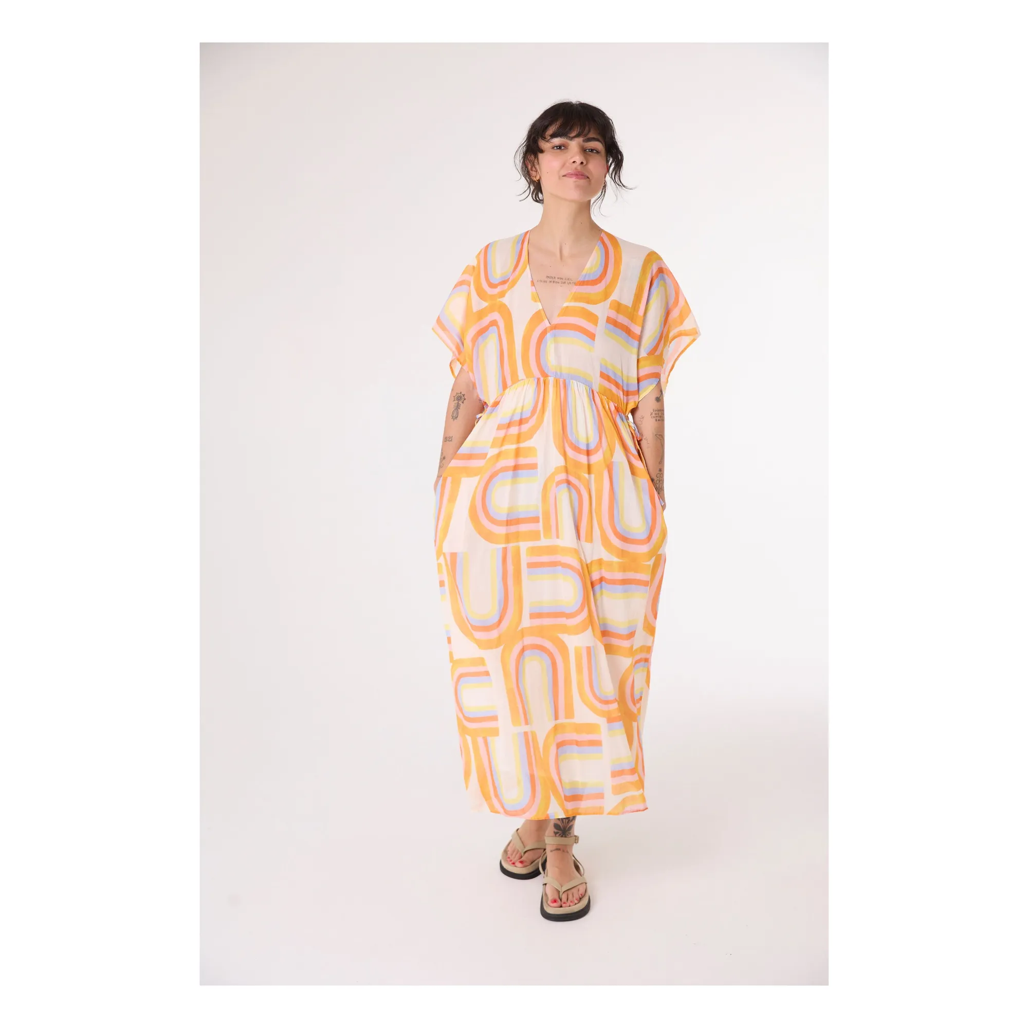 Sacrécoeur Yellow Alba Rainbow Dress