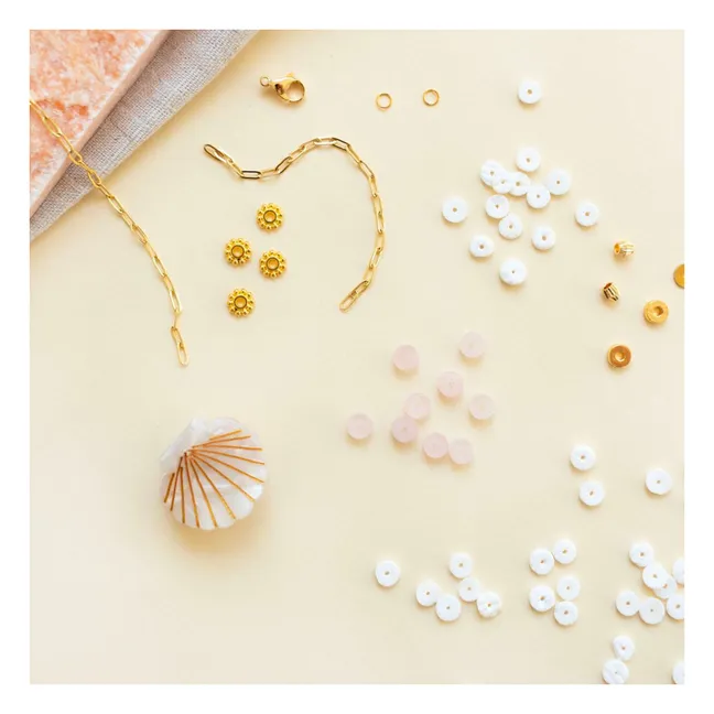 DIY-Kit - Meine Halskette aus Heishi-Perlen und Quarz