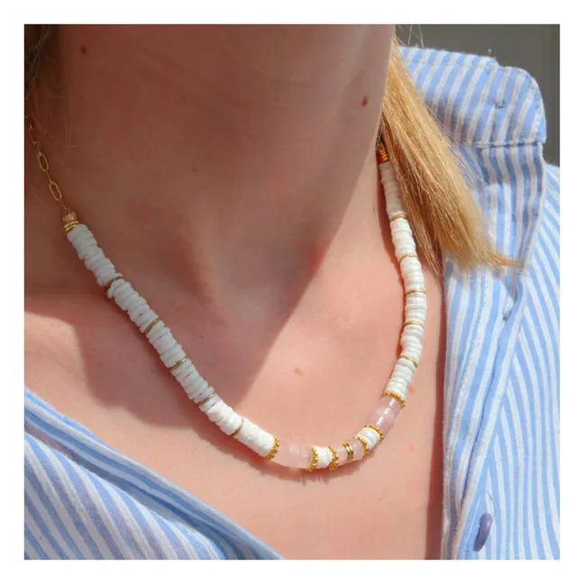 Kit DIY - Mi collar de cuentas de heishi y cuarzo