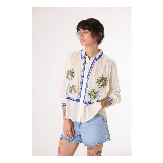 Camisa bordada Ali Jungle | Crudo