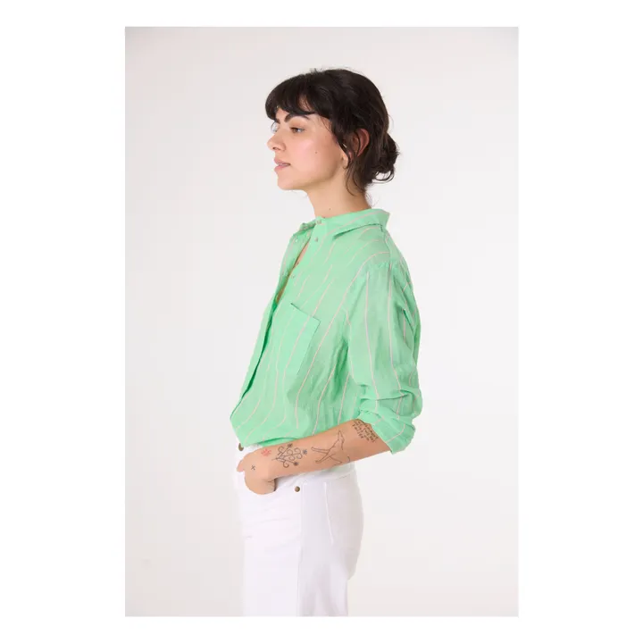 Shirt Manon Streifen | Grün- Produktbild Nr. 2