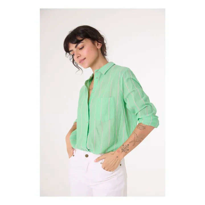 Shirt Manon Streifen | Grün- Produktbild Nr. 1