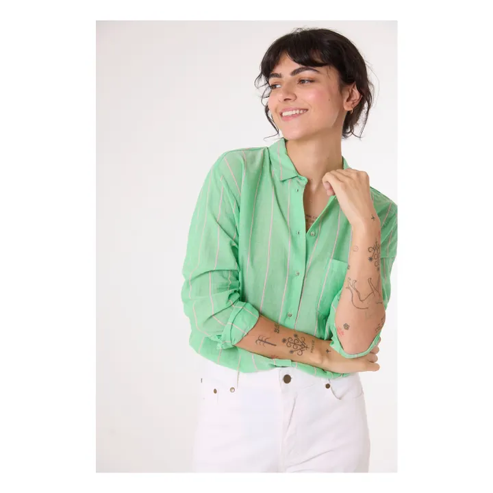 Shirt Manon Streifen | Grün- Produktbild Nr. 0