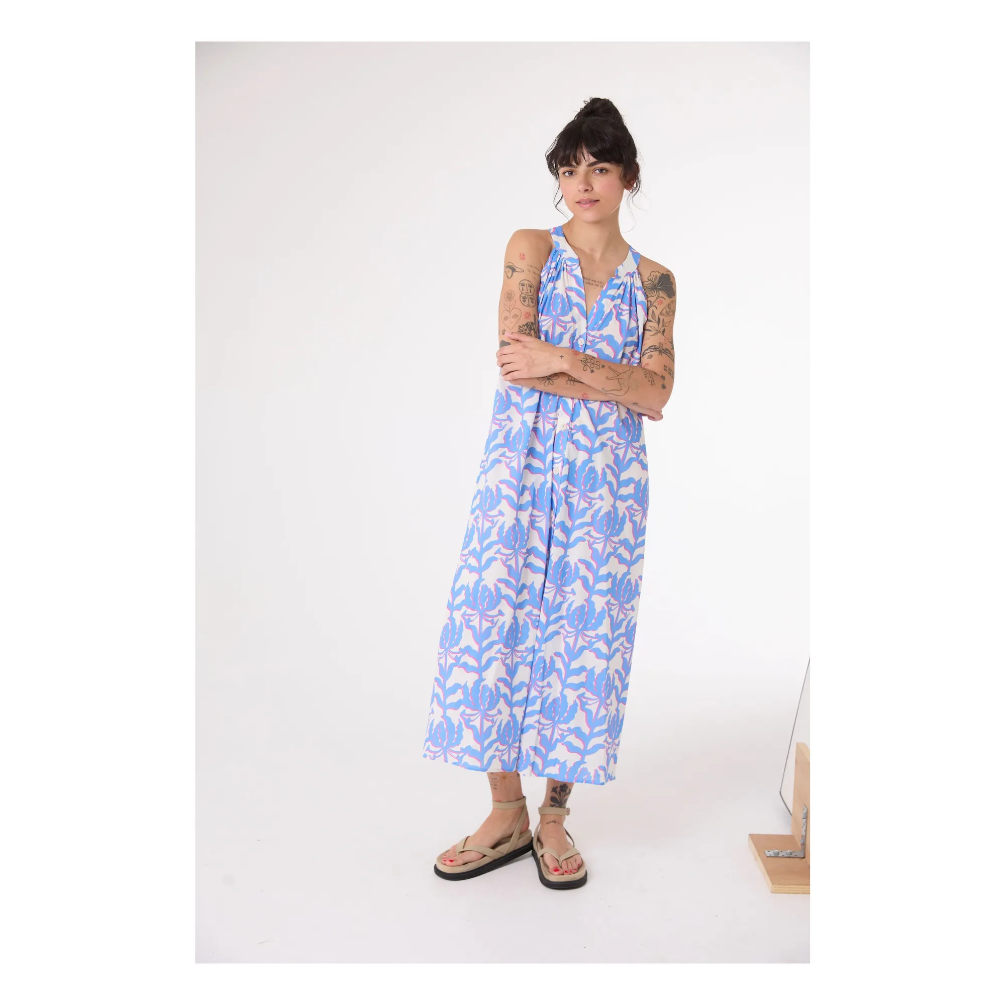Sacrécoeur Blue Maé Alga Dress