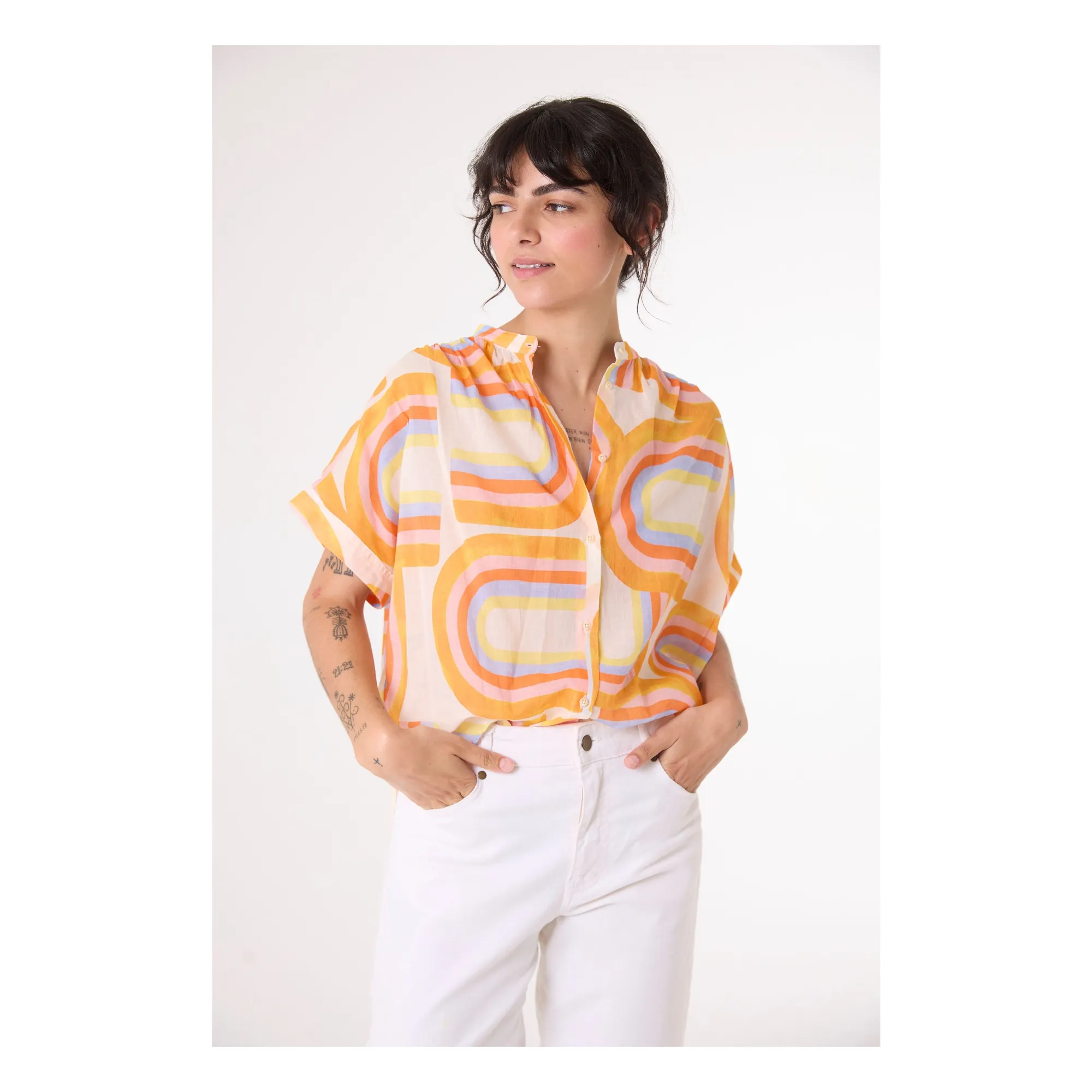 Sacrécoeur Yellow Louison Rainbow Blouse