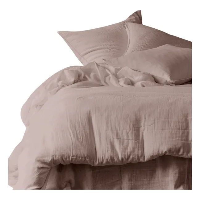 Comforter cover Dili in cotton voile | Powder pink