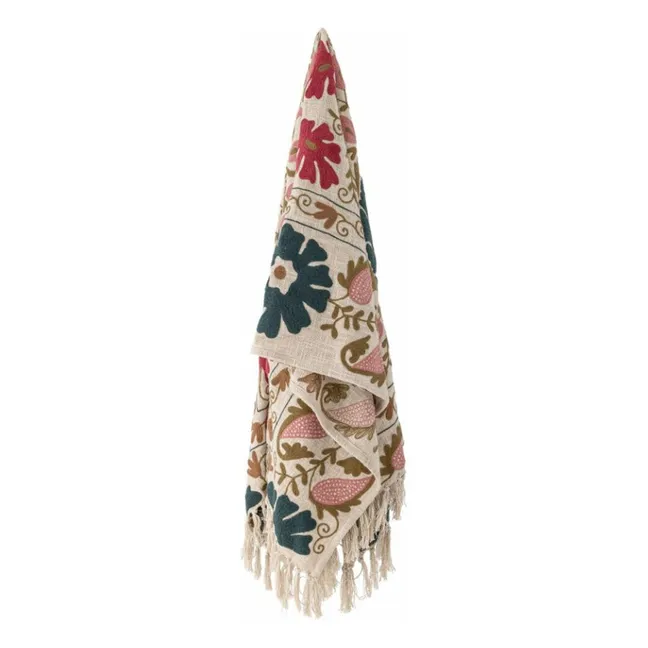 Plaid en coton Ceva | Rose