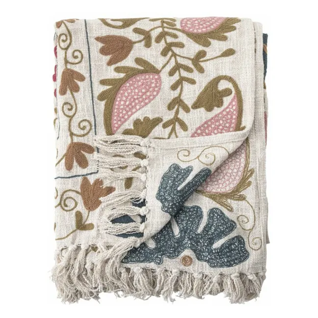 Plaid en coton Ceva | Rose