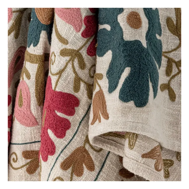 Plaid en coton Ceva | Rose