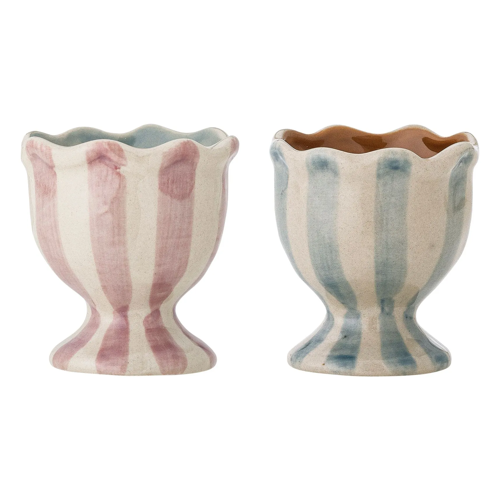 Bloomingville Multicoloured Stoneware Egg Cups Willa - Set Of 2