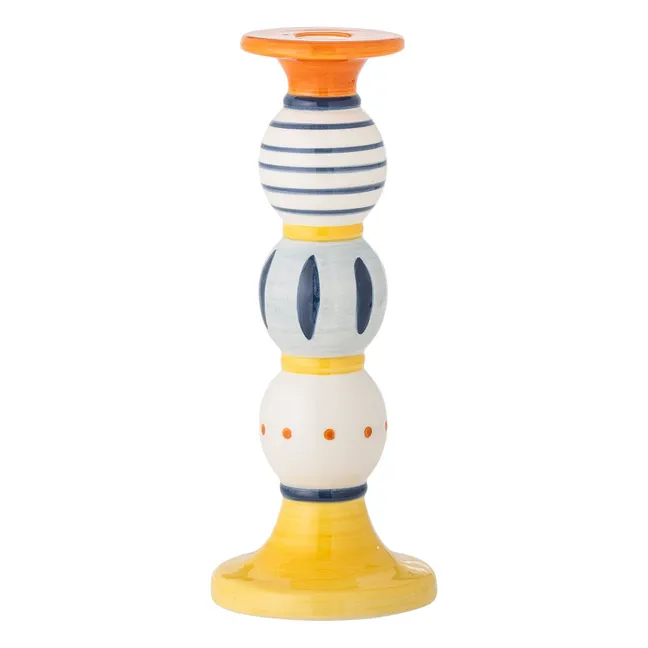 Kairi stoneware candlestick | Yellow