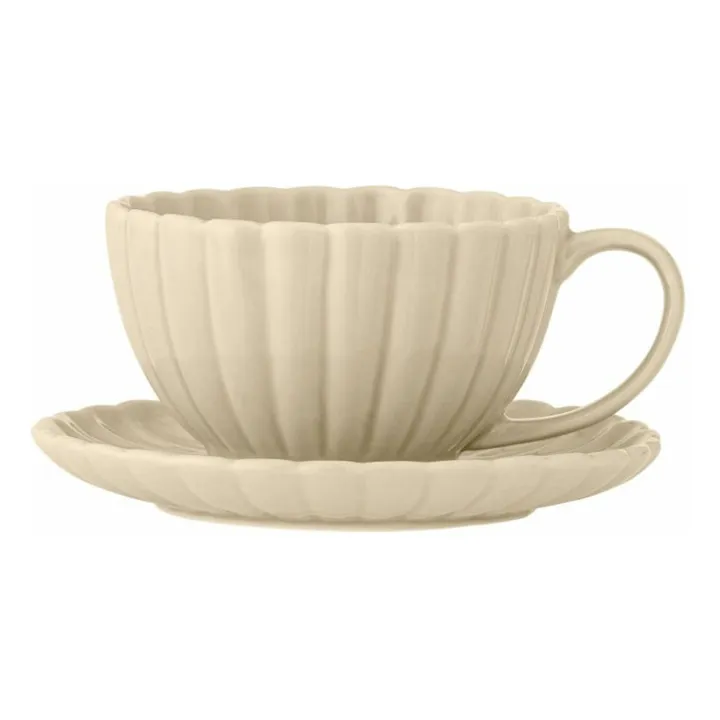Tasse avec soucoupe Latina | Ivoire- Image produit n°0