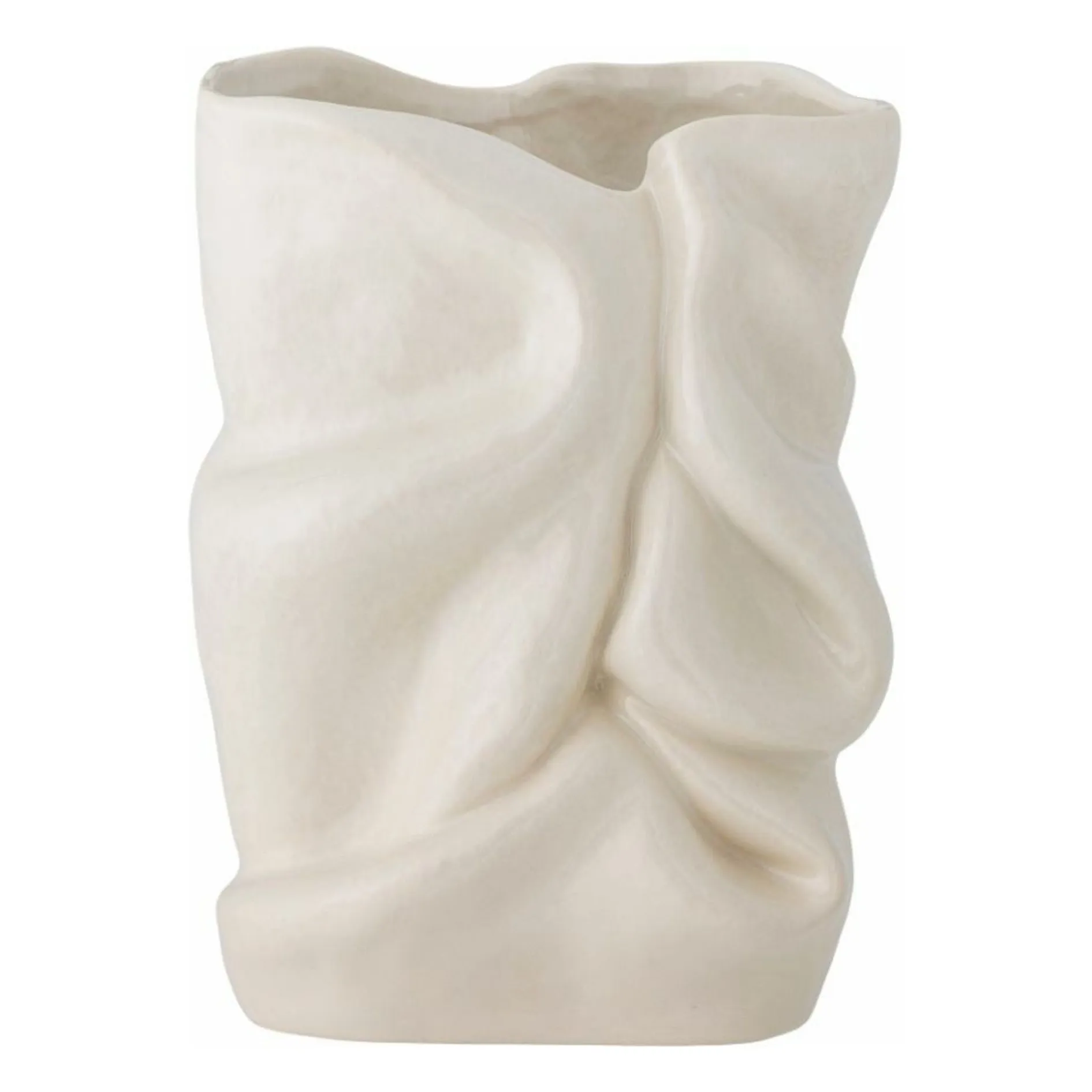 Bloomingville White Fabius Stoneware Vase