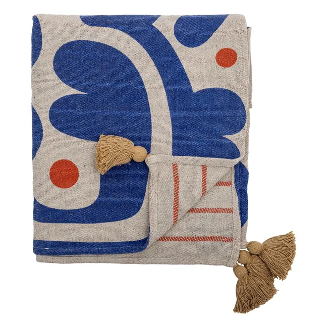 Eviaya recycled cotton throw  | Blue