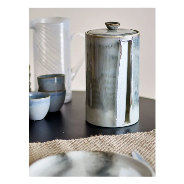 Paula stoneware paper towel holder | Grey- Product image n°1