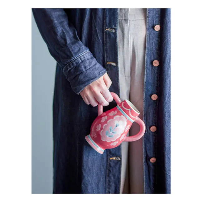 Odina Vase aus Sandstein | Rot