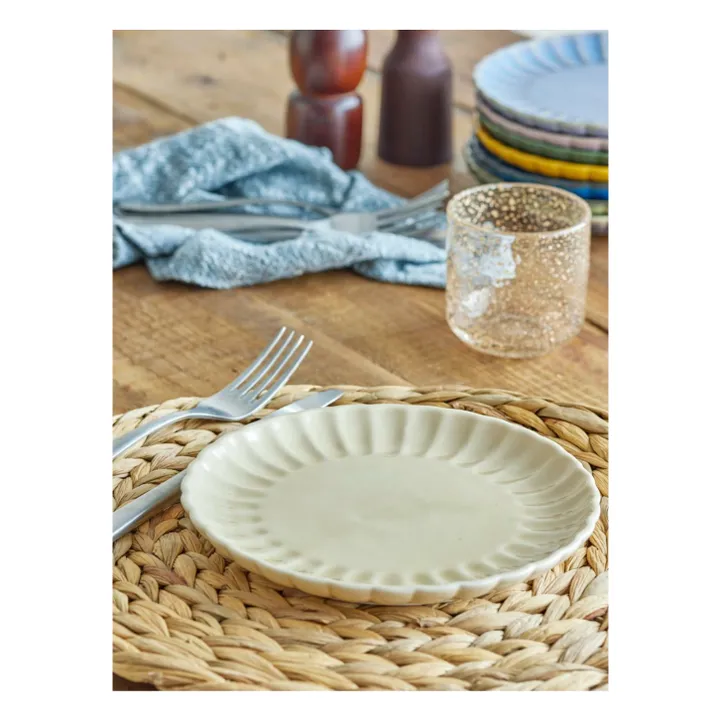 Assiette en grès Latina  | Ivoire- Image produit n°1
