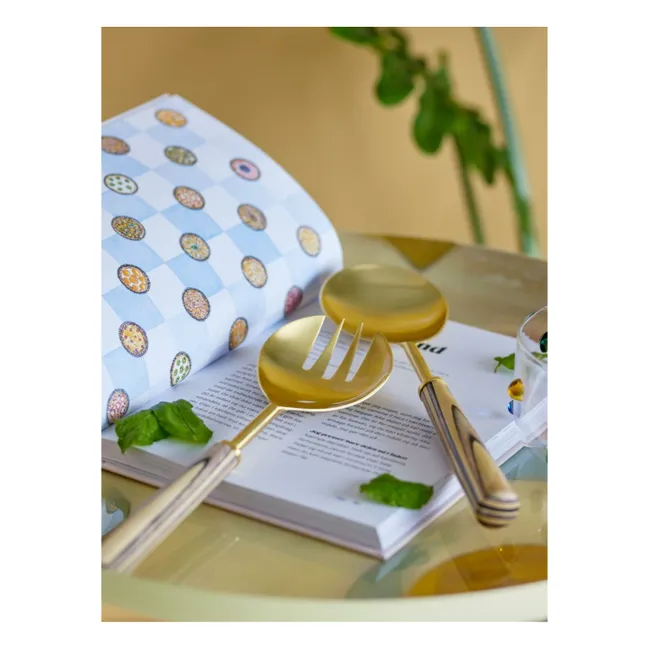 Fumio salad servers - Set of 2 | Gold