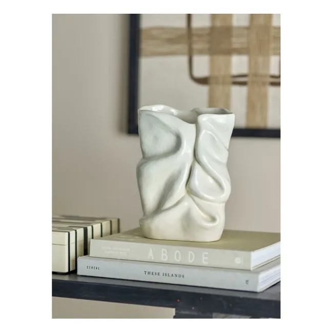 Fabius Vase aus Sandstein  | Weiß