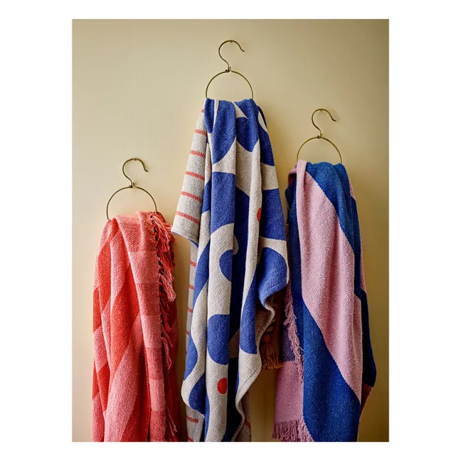 Plaid en coton recyclé Eviaya  | Bleu