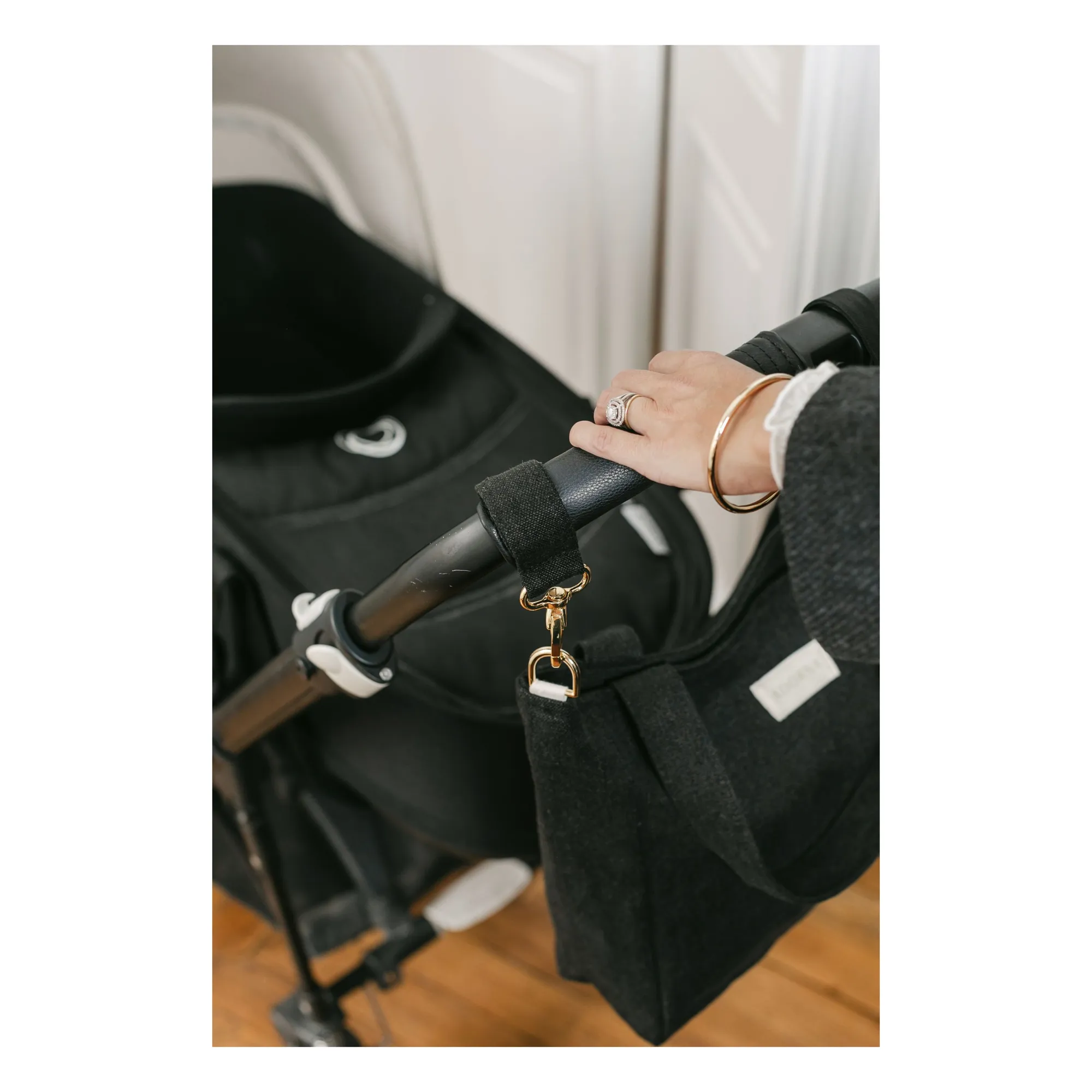 Attaches poussette pour cabas | Noir- Image produit n°1