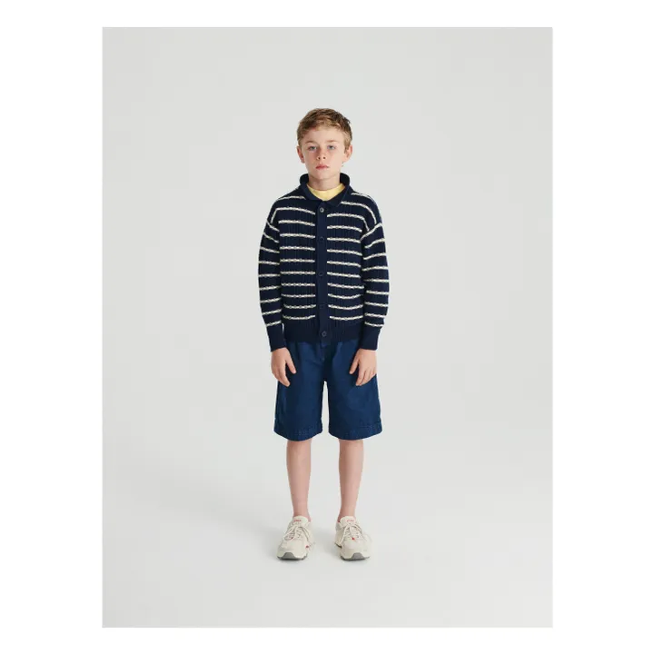 Denim shorts N°10 | Navy blue- Product image n°1