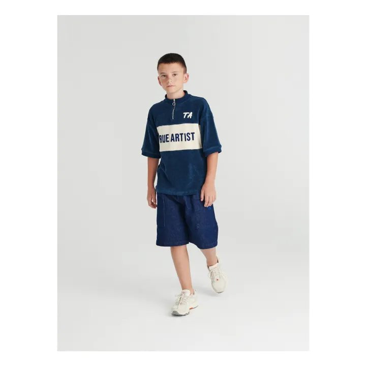 T-Shirt N°02 Eponge | Bleu marine- Image produit n°2