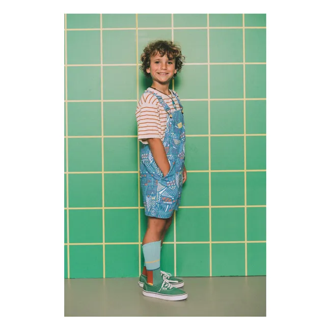 Vintage Short Dungarees | Blue