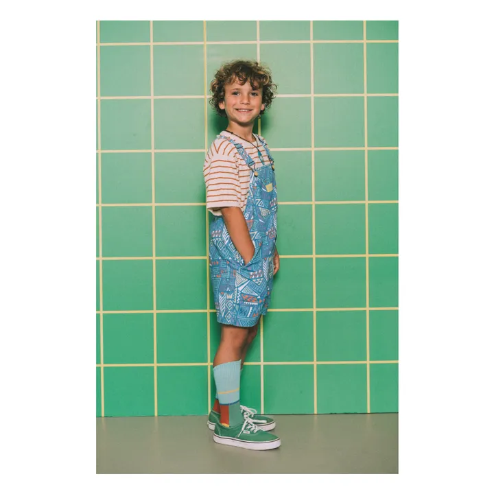 Salopette Short Vintage | Bleu- Image produit n°3
