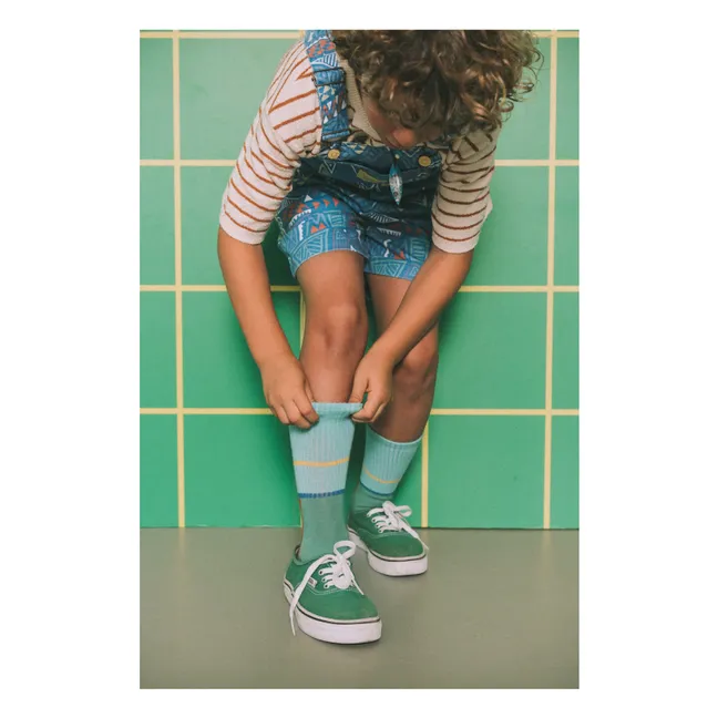 Vintage Short Dungarees | Blue