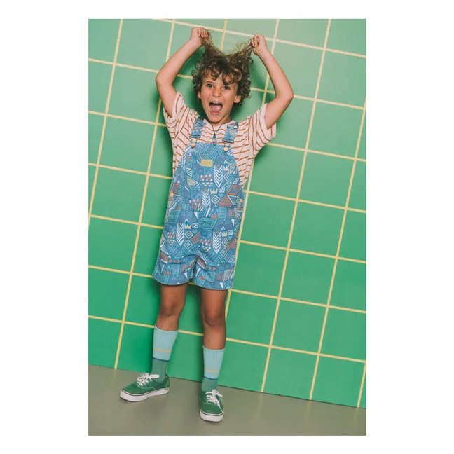 Vintage Short Dungarees | Blue