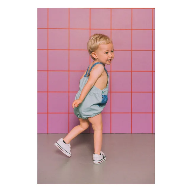 Colorblock Strampelanzug | Blau