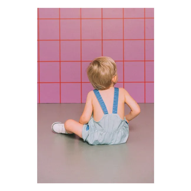 Colorblock Strampelanzug | Blau