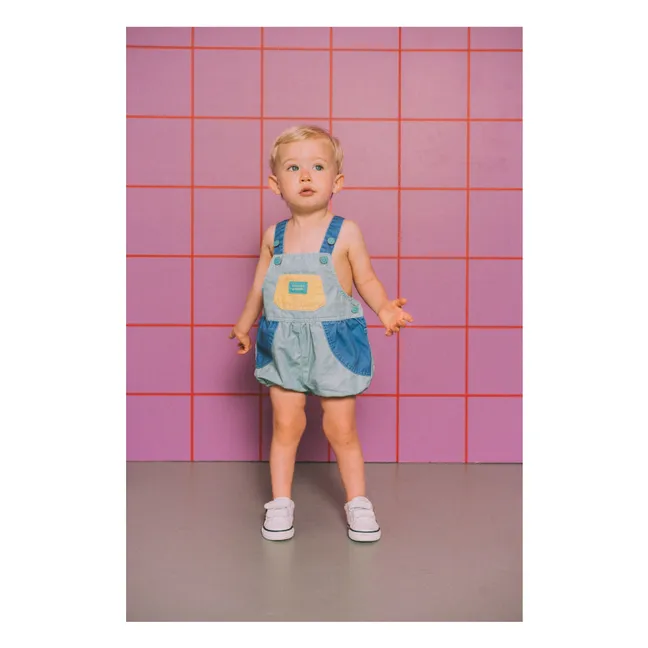 Colorblock Strampelanzug | Blau
