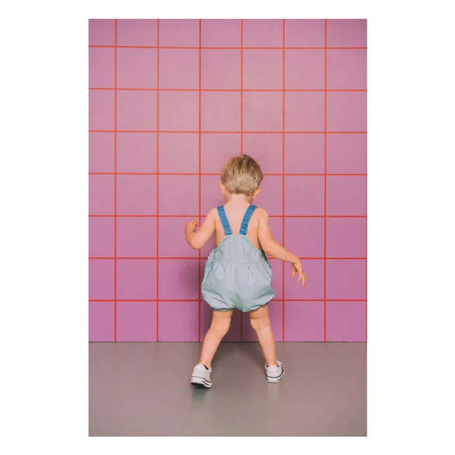 Colorblock Strampelanzug | Blau