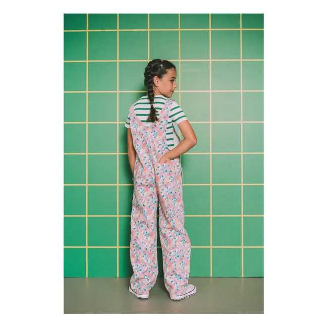 Latzhose Blumen | Rosa