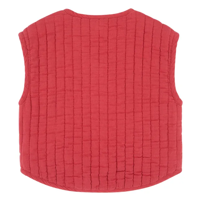 Leandre sleeveless vest | Raspberry Red
