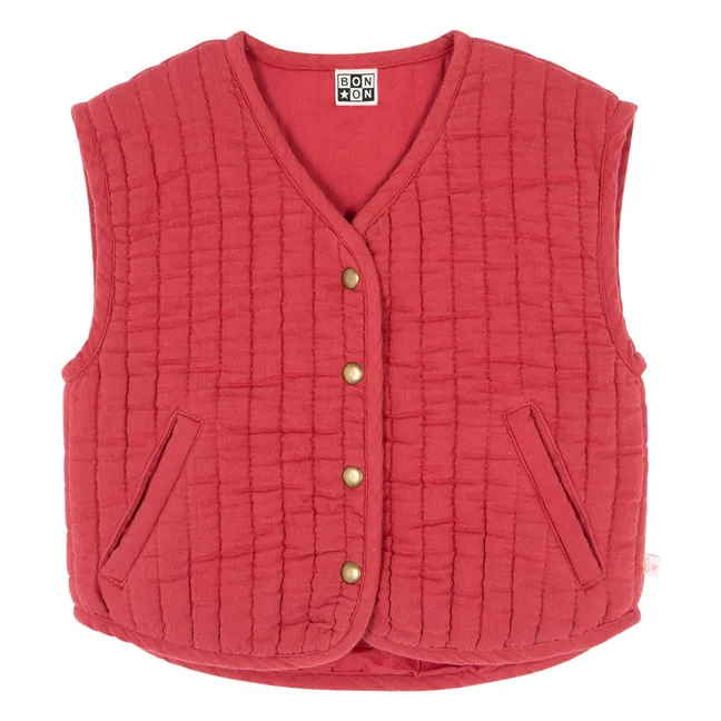 Leandre sleeveless vest | Raspberry Red