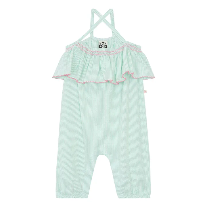 Roma jumpsuit | Green water- Product image n°0