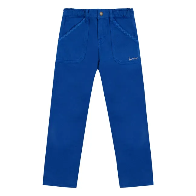 Lino pants | Electric blue