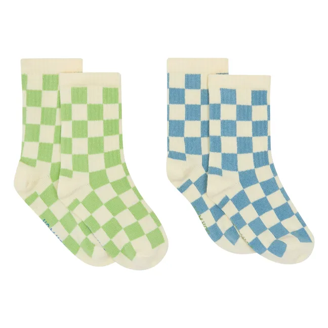 Lot 2 Chaussettes LeDamier | Bleu