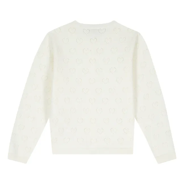 Lilou Ajouré cardigan | Ecru