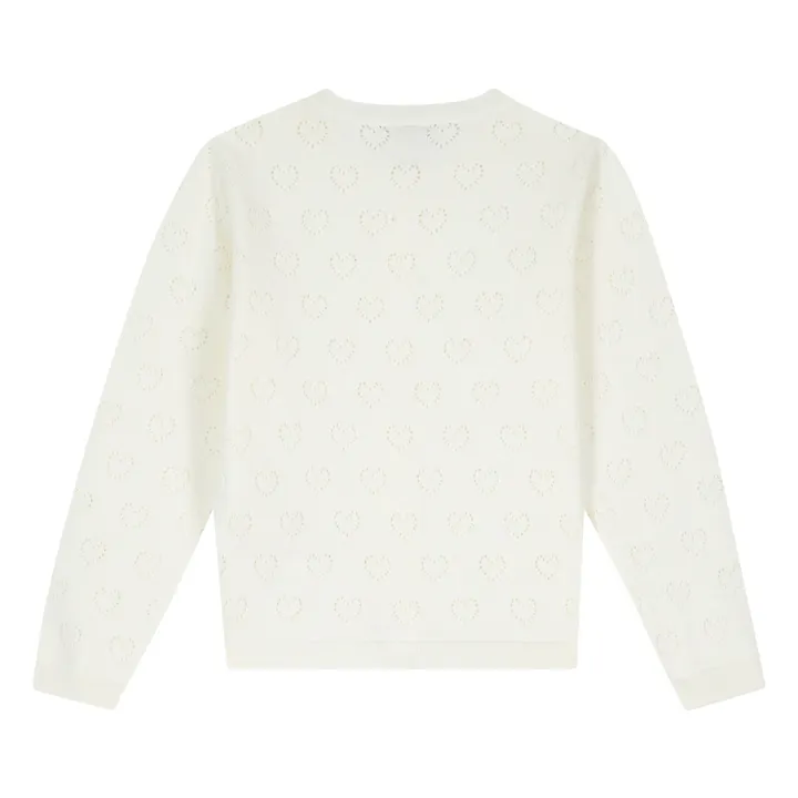 Lilou Ajouré cardigan | Ecru- Product image n°2