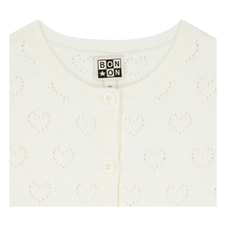 Lilou Ajouré cardigan | Ecru- Product image n°1