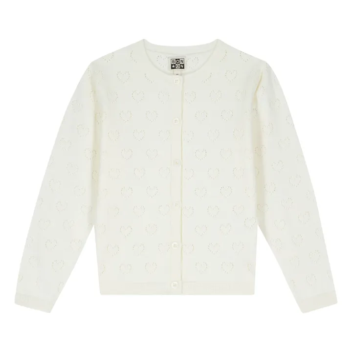 Lilou Ajouré cardigan | Ecru- Product image n°0