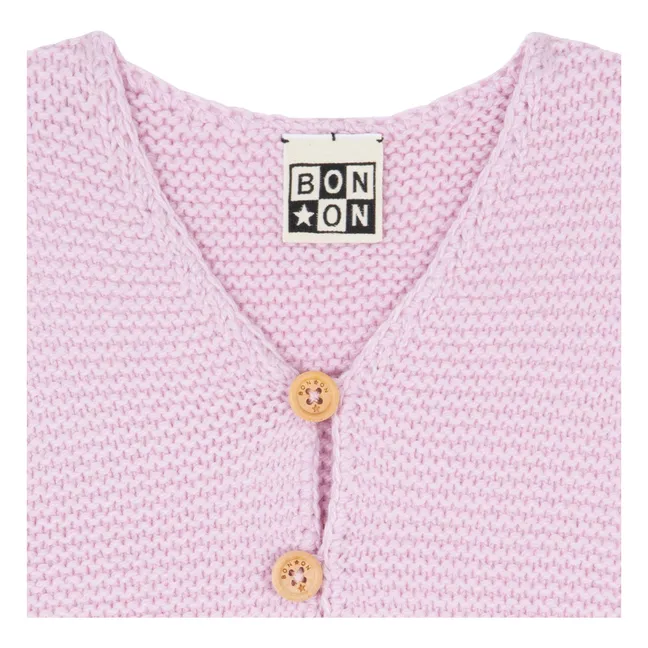 Léon sleeveless cardigan | Pale Pink