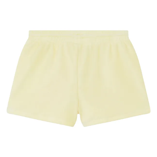Livi Towelling Shorts | Pale yellow