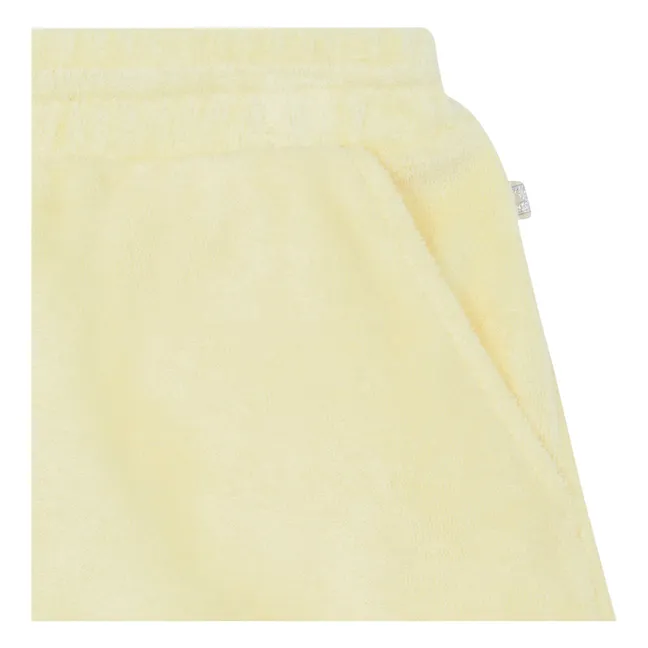 Livi Towelling Shorts | Pale yellow