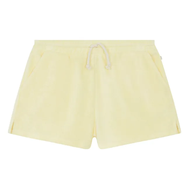 Livi Towelling Shorts | Pale yellow