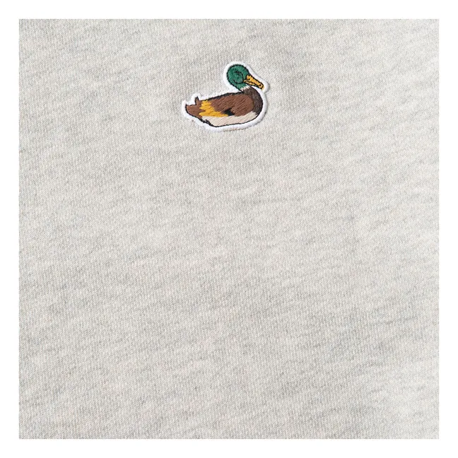 Duck Patch organic cotton sweatshirt | Heather grey